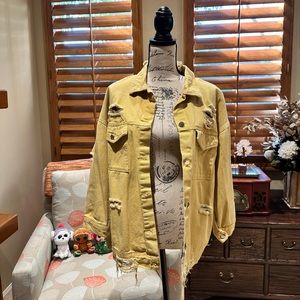 Yellow denim jacket